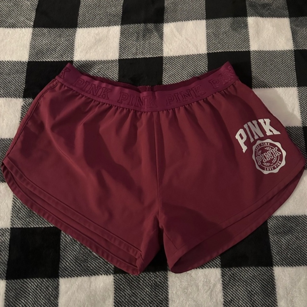 PINK Victoria's Secret Burgundy Athletic Shorts